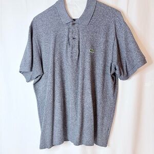 Lacoste Men’s Heathered Blue/Gray Polo Shirt sz Lg
